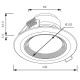 Foco Downlight empotrar LED redondo 102mm, corte 70mm 6W